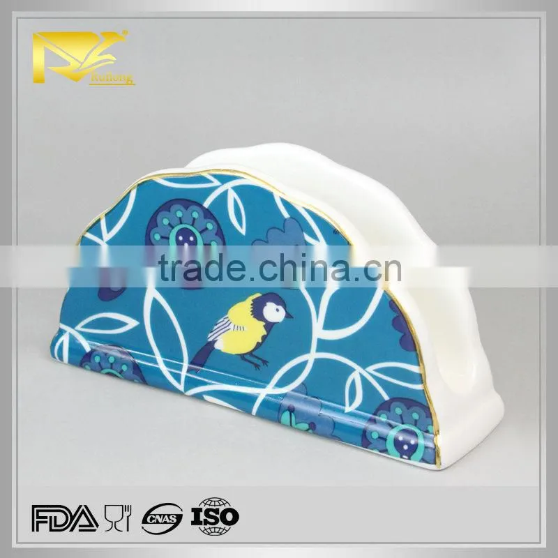 Tableware handmade napkin holders, white ceramic napkin holder, napkin holder for restaurant