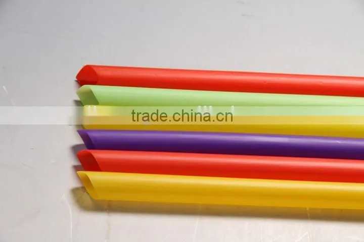 Wholesale straight high quality soft colorful plastic straw