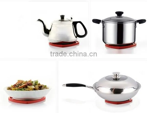 food grade custom hot pan silicone rubber coaster