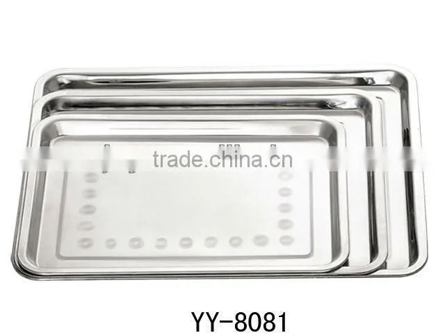 Stainelss Steel Tableware Food Serving Tray