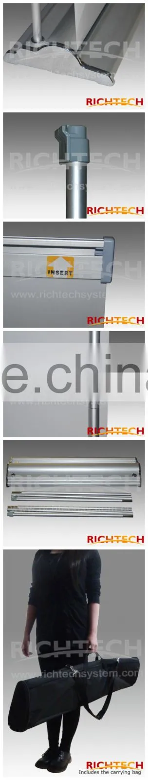 Retractable exhibition stand with aluminum profile and projection film for events, super market, exhibition