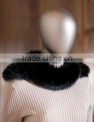 Women's Fox Fur Headband with Poms