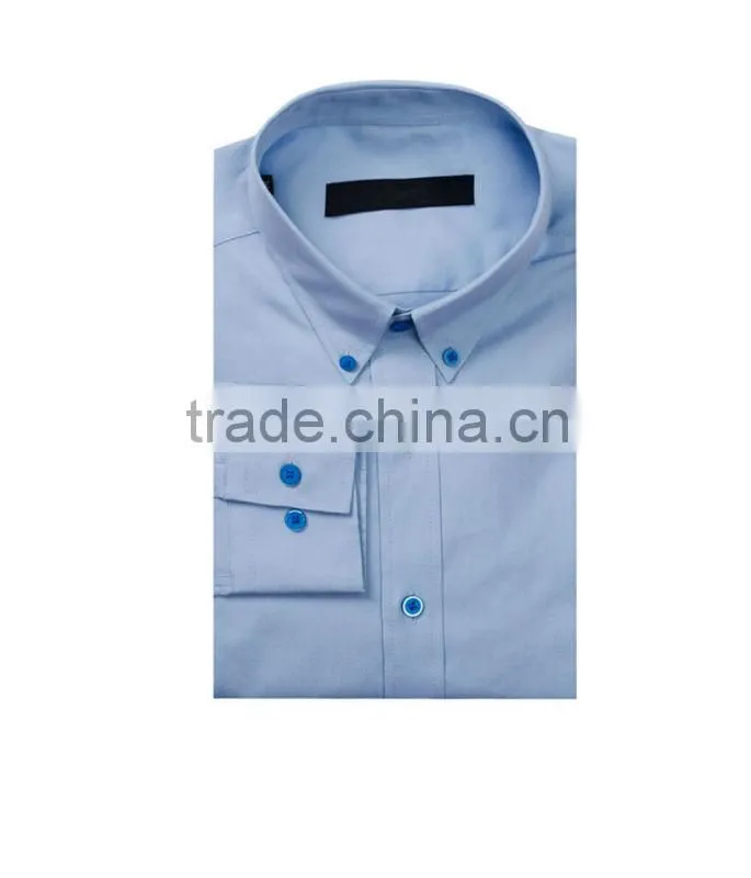 blue cotton twill fashion men shirts