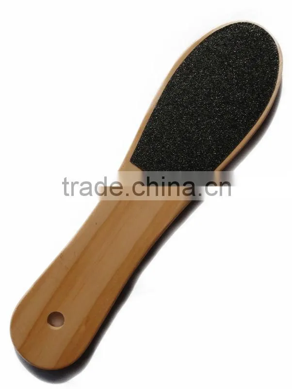 Wooden handle foot file