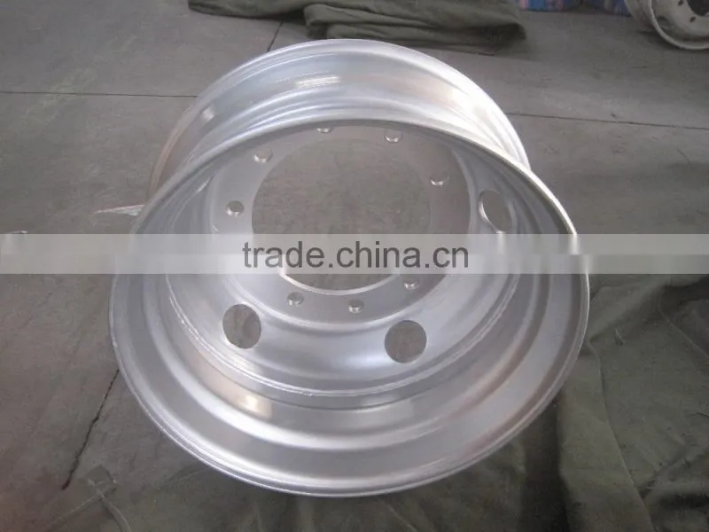 Steel wheel for STR 22.5x9.00 with 10 bolt holes and 5 air holes