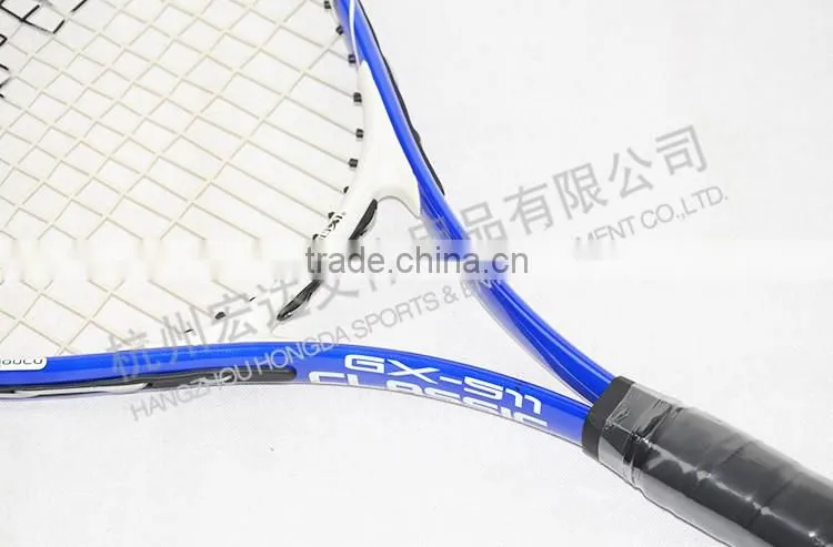 GX-511 blue good quality aluminium alloy tennis rackets with custom tennis racket grips/gifts trade