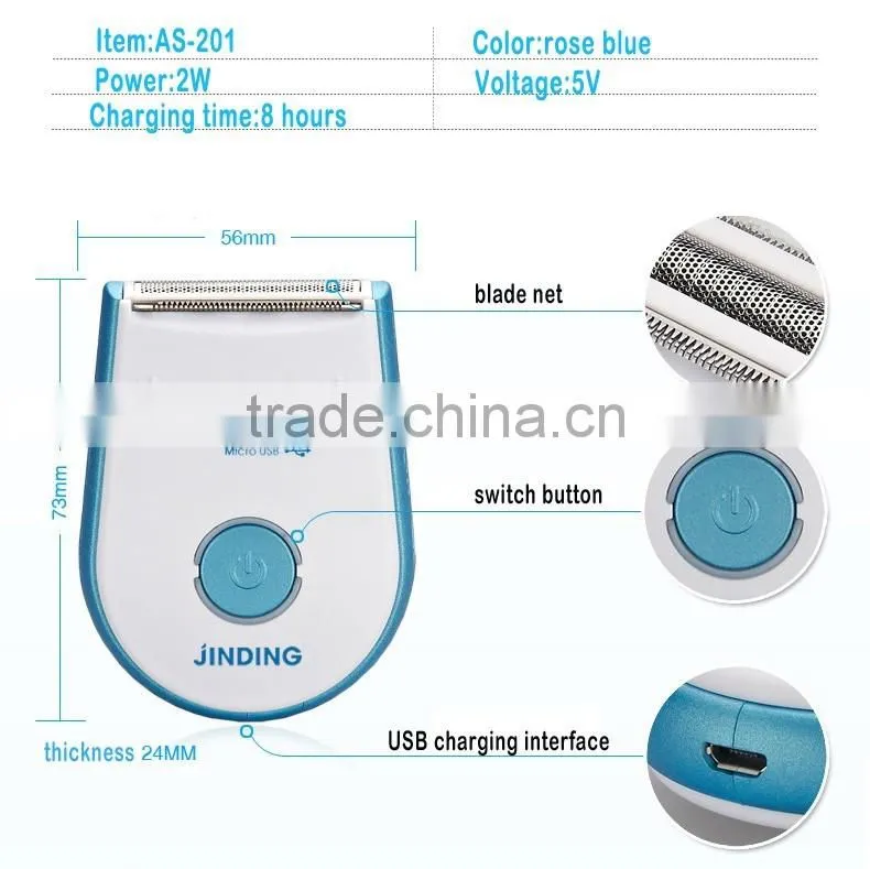 Lady Shaver For Hair Removing Blade With USB Cable