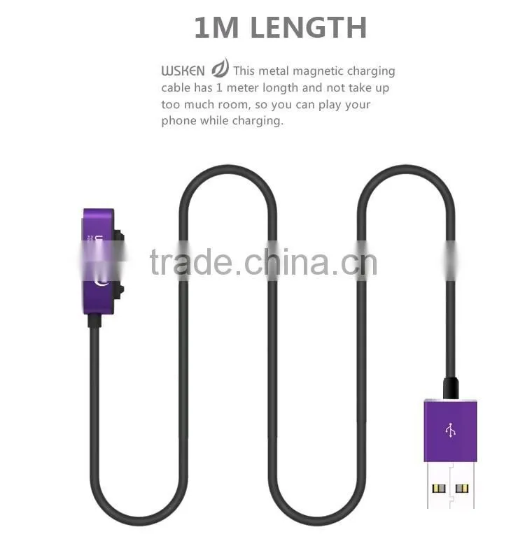 Original Wsken Xcable Double Metal Intelligent Version Magnetic Charging Cable For Sony Xperia Z3 Z2 Z1 Z3 Compact Z3 tablet
