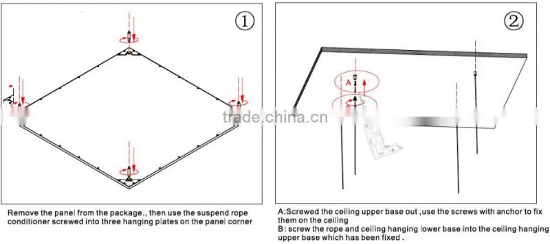 Easy installation wire 5 years CE ROHS VDE led panel 62x62