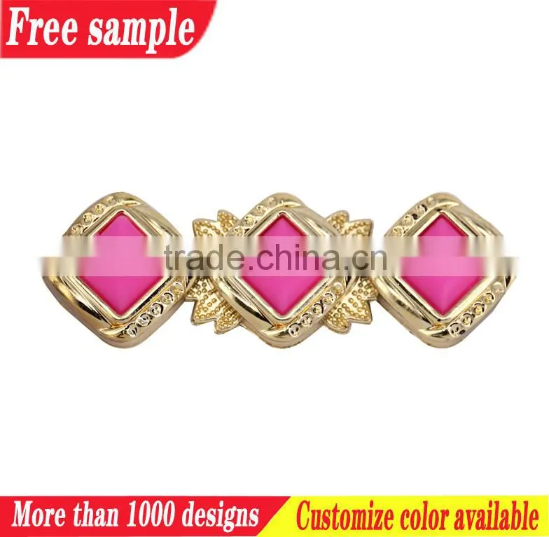Three Squares Sharped decorative plastic buckle accessories