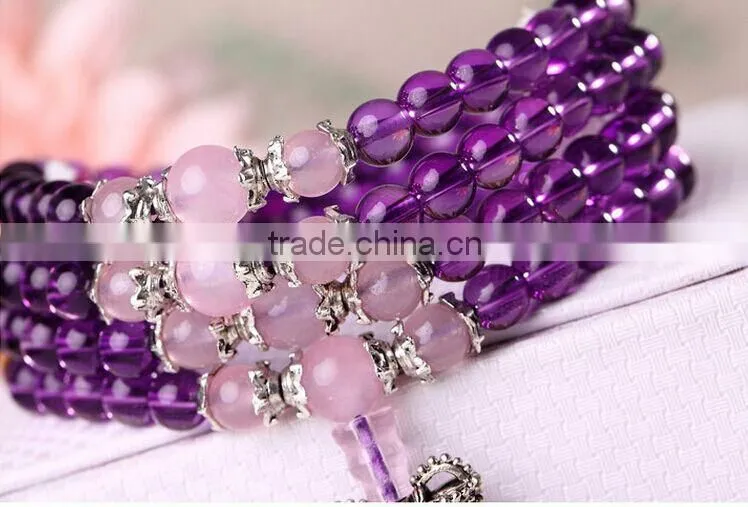 Amethystsmall beaded stretch bracelet ,spiritual bead bracelet