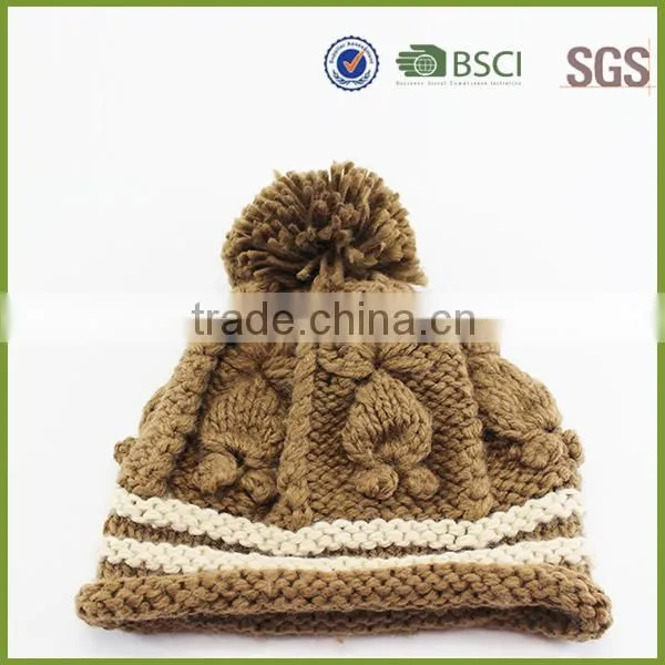 knitting pattern hat crochet striped knitted beanie /beanie hat with string