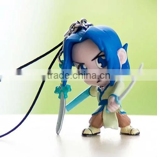 Anime mini plastic cartoon pendant for smart phone