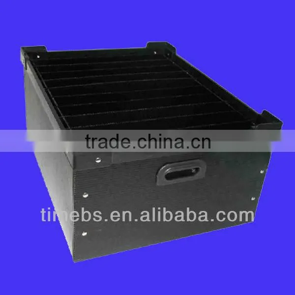 Collapsible esd plastic box