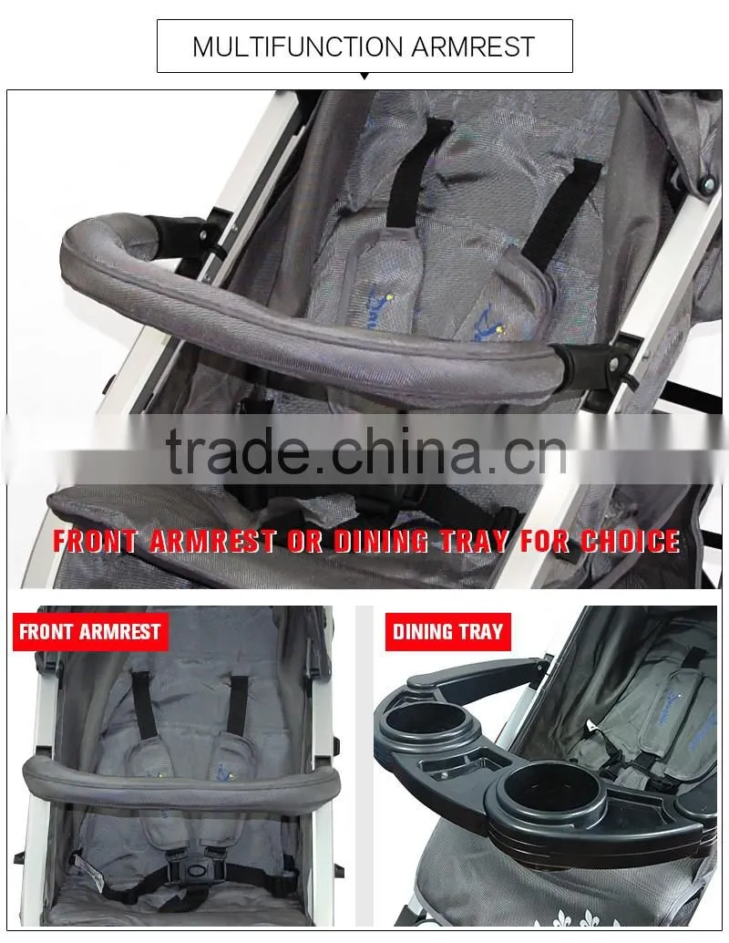 2016 aluminum tube baby stroller baby pram