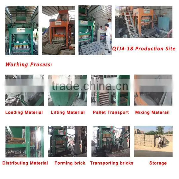QTJ4-18 hot products automatic concrete brick block making machine in kenya