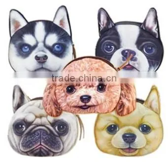 Aimigou cute cat dog face purse/cat face handbags /cat face pillows wholesale