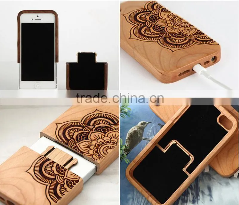 Mandala Flower Design Engraved Double Sided Bulk Case For iPhone 5/5S