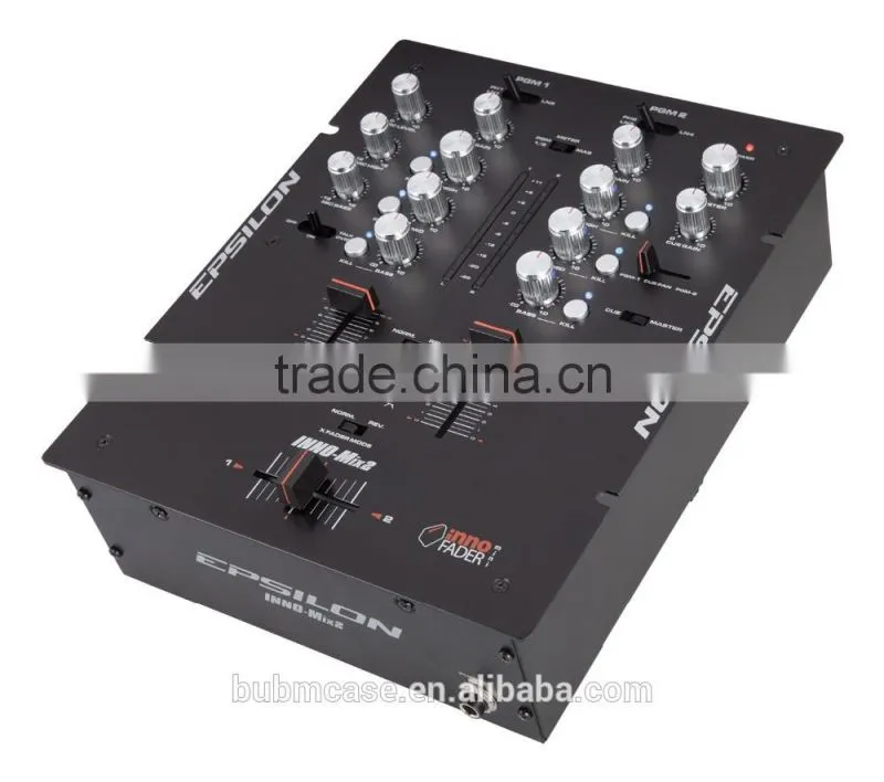 Factory Price EPSILON INNO MIX 2 channel SCRATCH DJ mixer with Balance TRS 1/4 Master Outputs & 1/4 Headphone Input