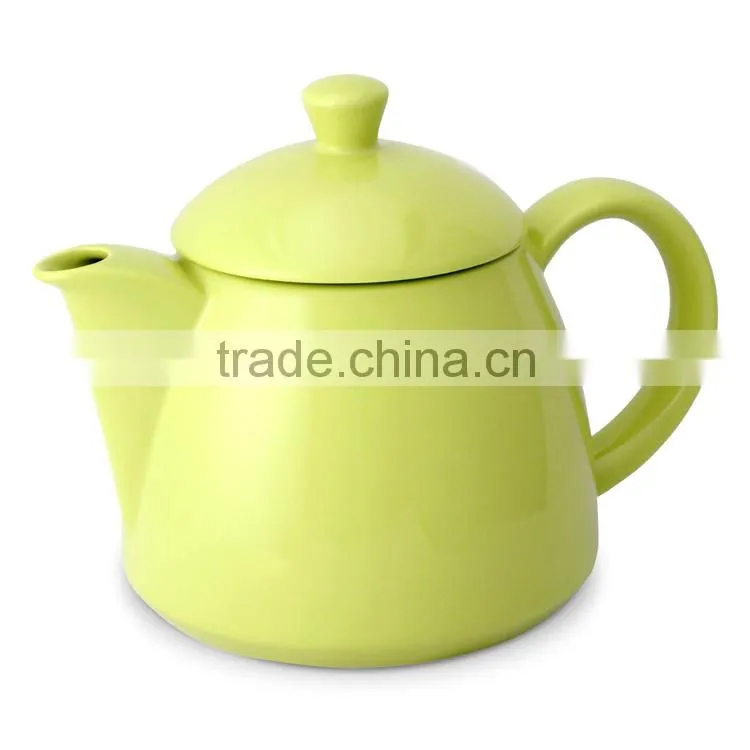 Hot sale bulk cheap colorful glazed ceramic teapot