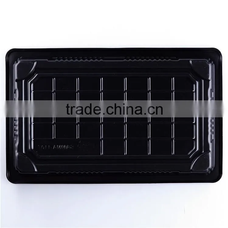 Disposable plastic salad sushi take away box