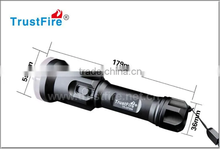 TrustFire DF006 Aluminium Diving Flashlight, CREE diving torch 100 meters waterproof light, LED Diving Accessories