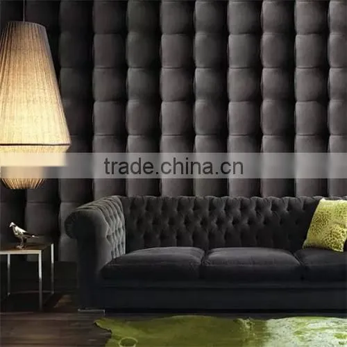 3D leather wallpaper for TV background wall /bedroom