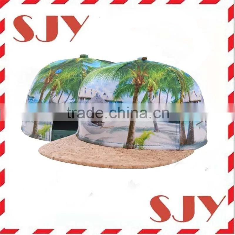 Women Floral Print Hip-Hop Hat Flat Adjustable Baseball Cap