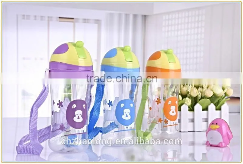 plastic water bottle for kids with straw,good design kids water bottle