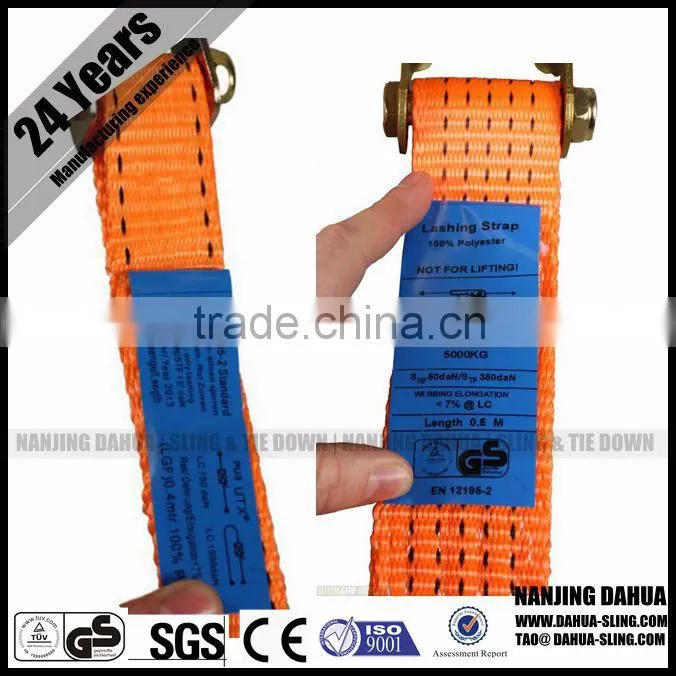 ratchet lashing factory EN 12195 CE ISO GA TUV GOLD SUPPLIER