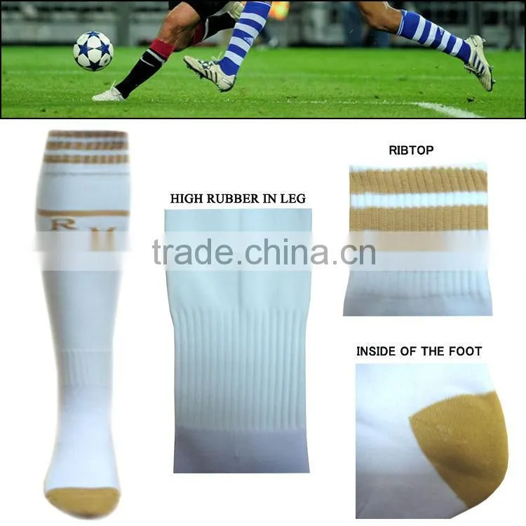 Soft wear white mens socks custom socks soccer socks
