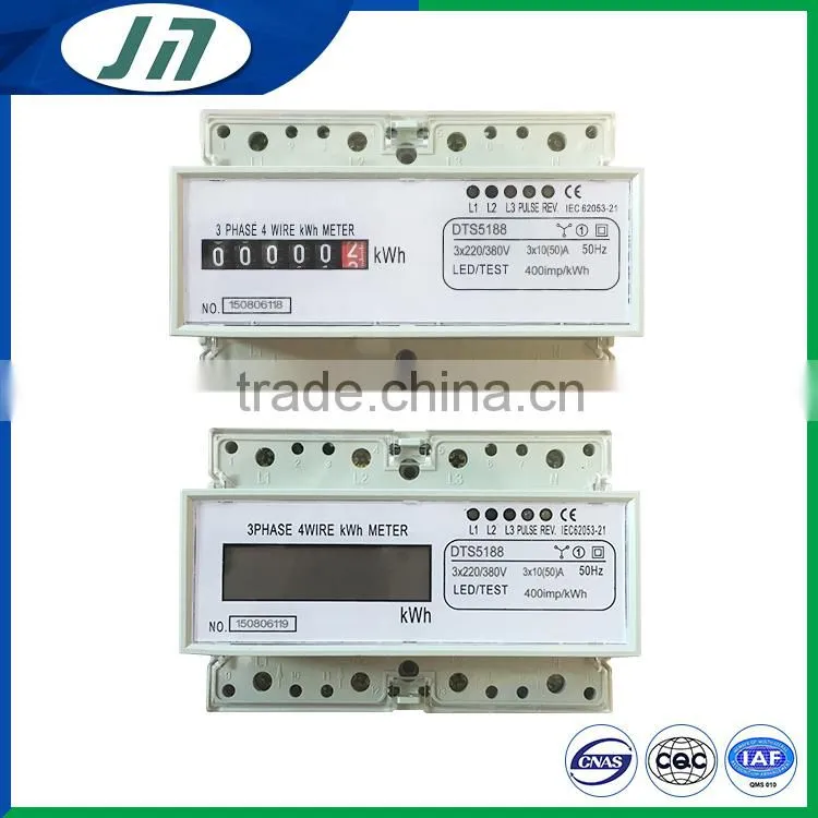 ISO 9001 manufacturer Three Phase Four Wire Electronic Multi-rate Energy Meter