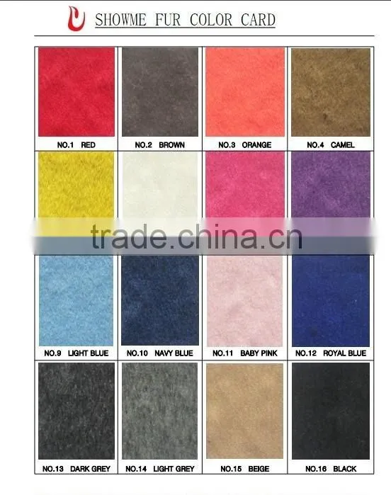 tanned rabbit fur skin, dyed color