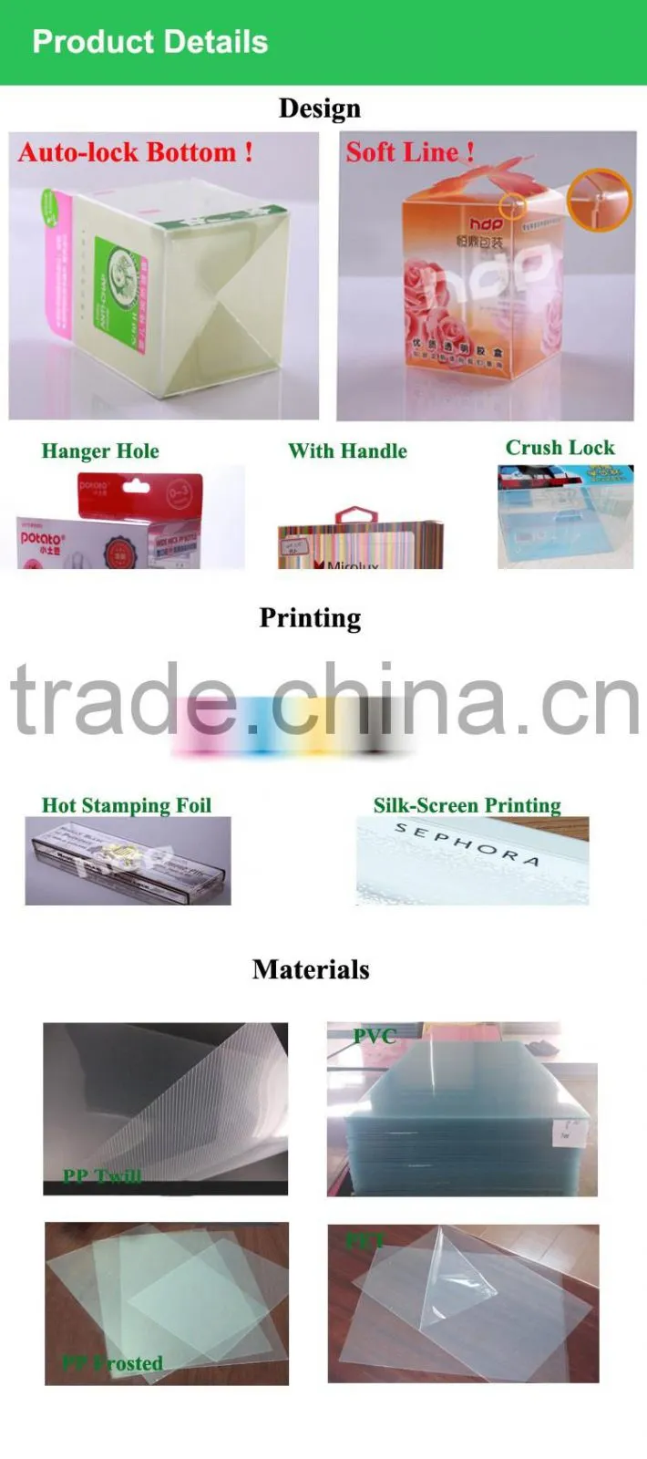 hot-selling recyclable clear pvc gift boxes wholesale