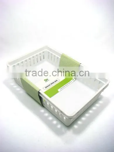 2pcs Mini Bins/Plastic Basket Set for One Dollar Item