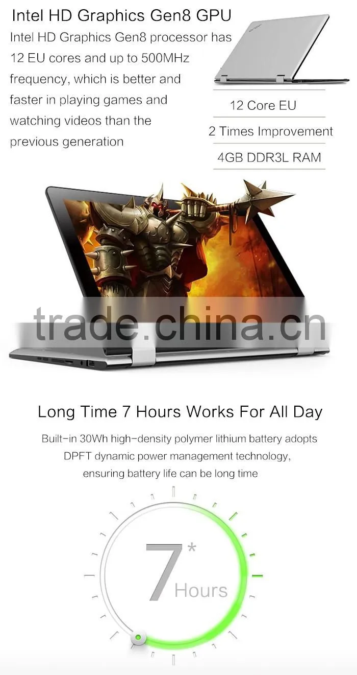 Onda oBOOK 11 Ultrabook Laptop 11.6 inch Win 10 + Android 5.0 Intel Cherry Trail Z8300 64bit Quad Core 1.44GHz 4GB RAM 64GB