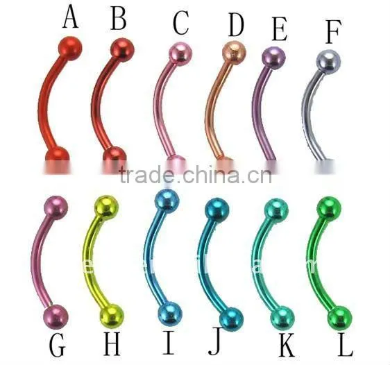 316L stainless steel eyebrow jewelry with multi-crystals balls