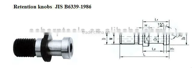 Pull stud retention knob JIS B6339-1986