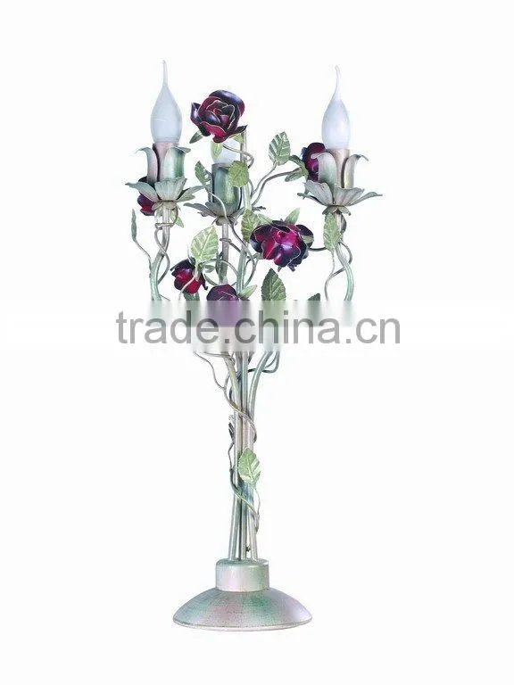 Antique table lamp 3 lights in bronze colour