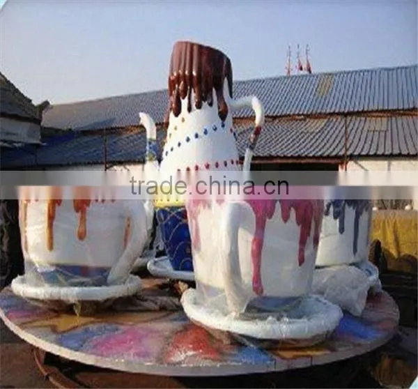 2016 New playground rotating coffee cup ride for kids ride