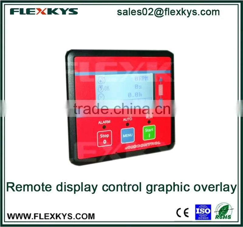 Adhesive sticker graphic overlays for remote display control