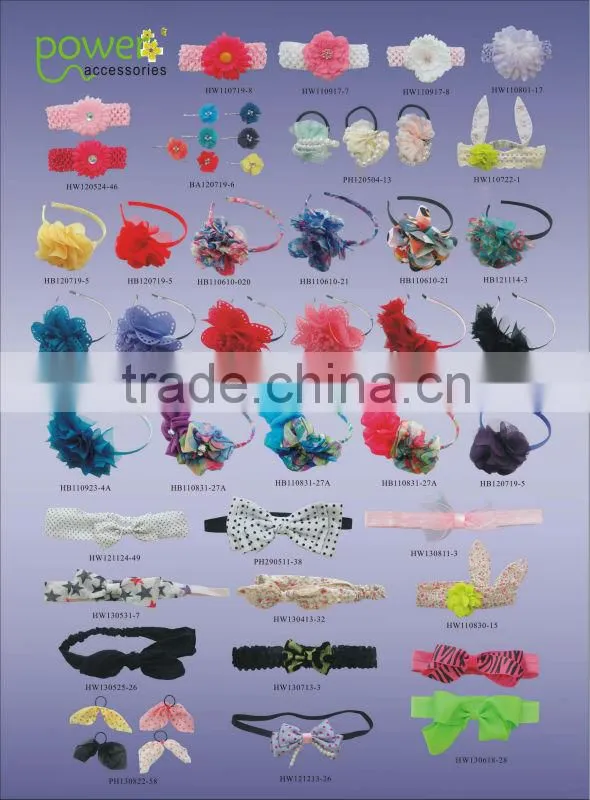 2014 kids hair accessories stretch elastic headband