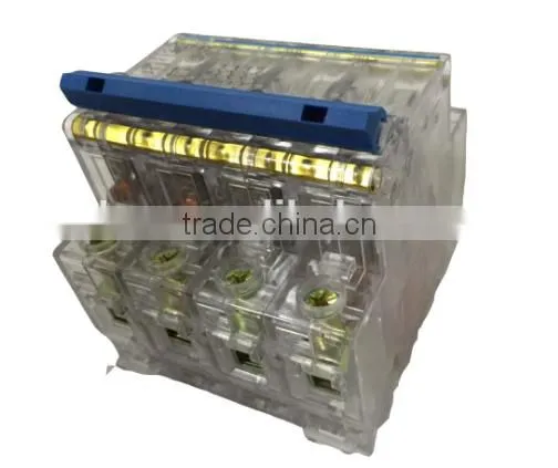 mini circuit breaker with transparent cover DZ47-63 4P 40-63A