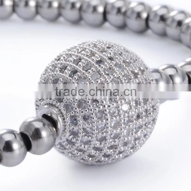 925 silver bracelet mens womens brass bead braided rope wire wholesale fashion jewelry