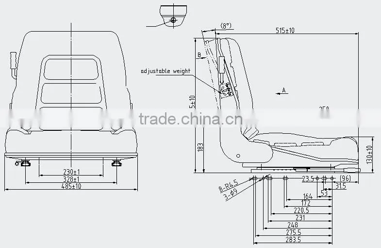 Hot Sale Forklift Seat With Pressure Switch