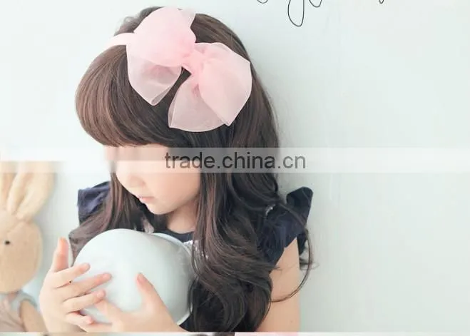 Wholesale Cheap Kids Synthetic Hair Wigs sweety little girl wavy wigs with 2 colors