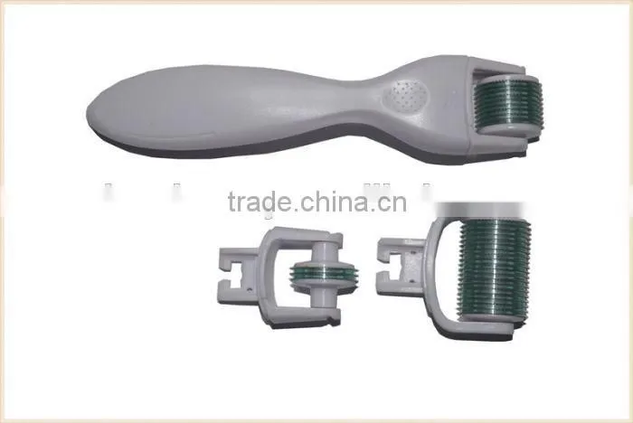 changeable heads 2015 Super skin roller &Great 3 in 1 medical grade derma roller µ needle roller DER100192,600,1200pins