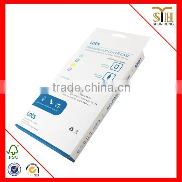 premium flip cover case+PET clear window printed box