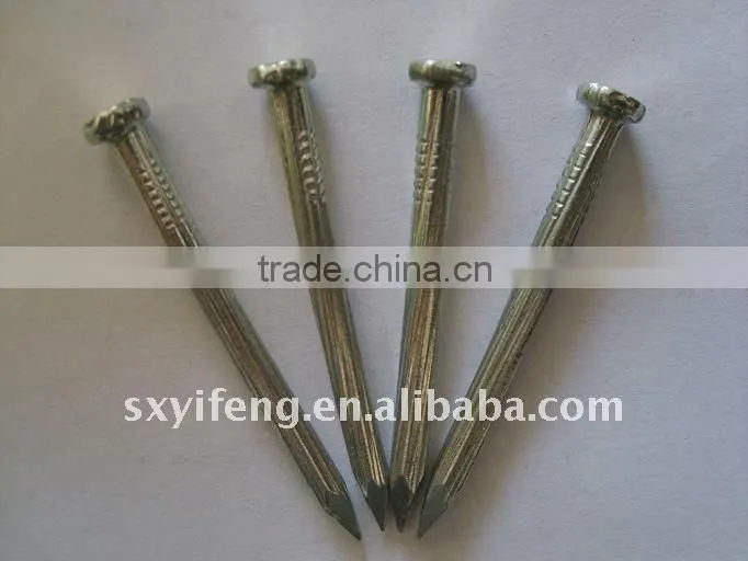Concrete Nails/Masonry Nails, Galvanized, Fluted Shankd