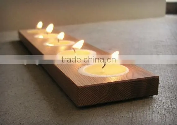 Modern Natural Home Decoration Wooden Candle Holder Reclaimed Wood Candle Holders Gifts